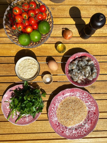 Ricola, Shrimps, Panko, Ei, Lebensmittel, Öl, Salz -ANA+NINA