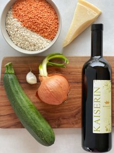 Risotto, One Pot, Zucchini, Wein, Italien, Schweiz