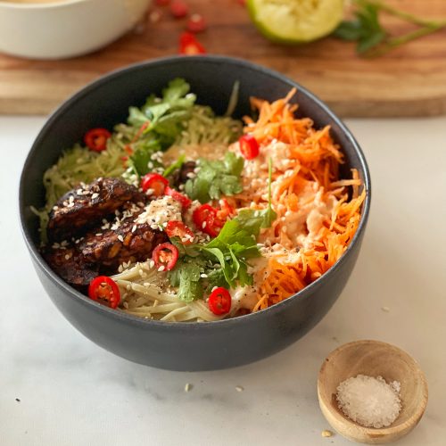 Soba Noodle, Salat, Bowl, asiatisch