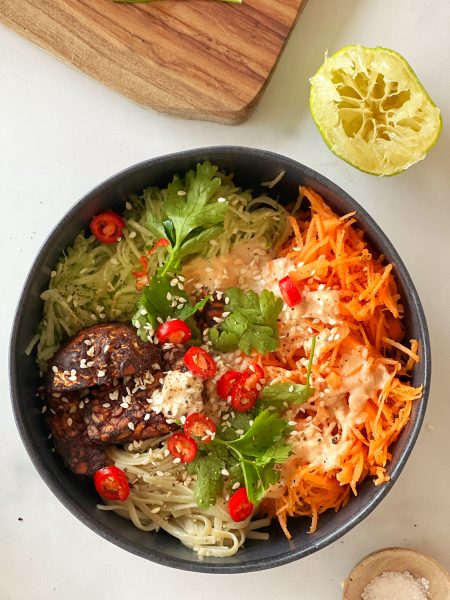 Soba Noodle, Salat, Bowl, asiatisch